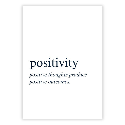 Positivity Inspirational Wall Art Canvas Print