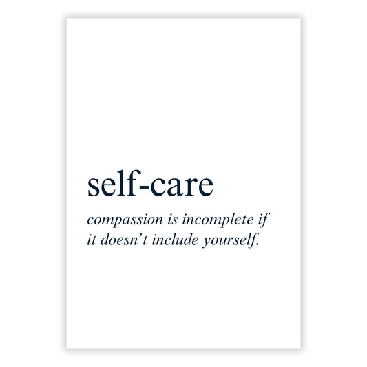 Self-Care Inspirational Wall Art Canvas Print
