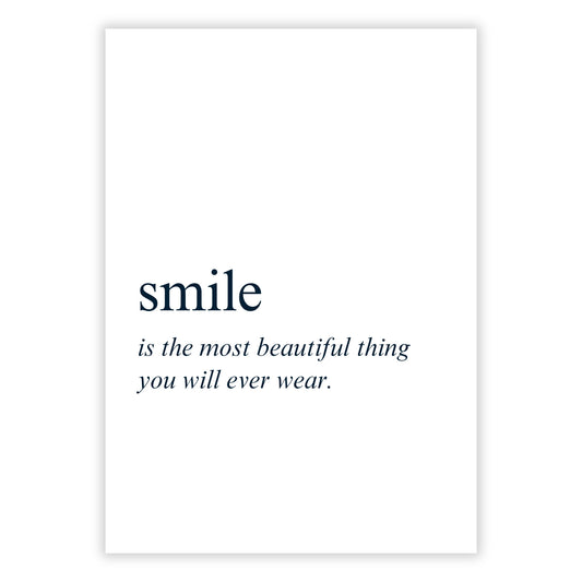 Smile Inspirational Wall Art Canvas Print