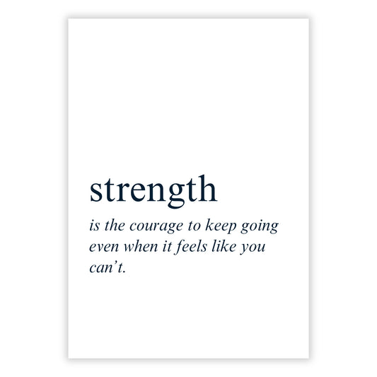 Strength Inspirational Wall Art Canvas Print