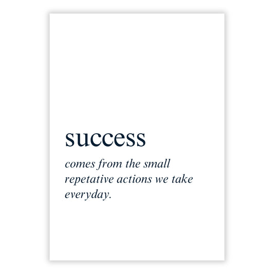 Success Inspirational Wall Art Canvas Print