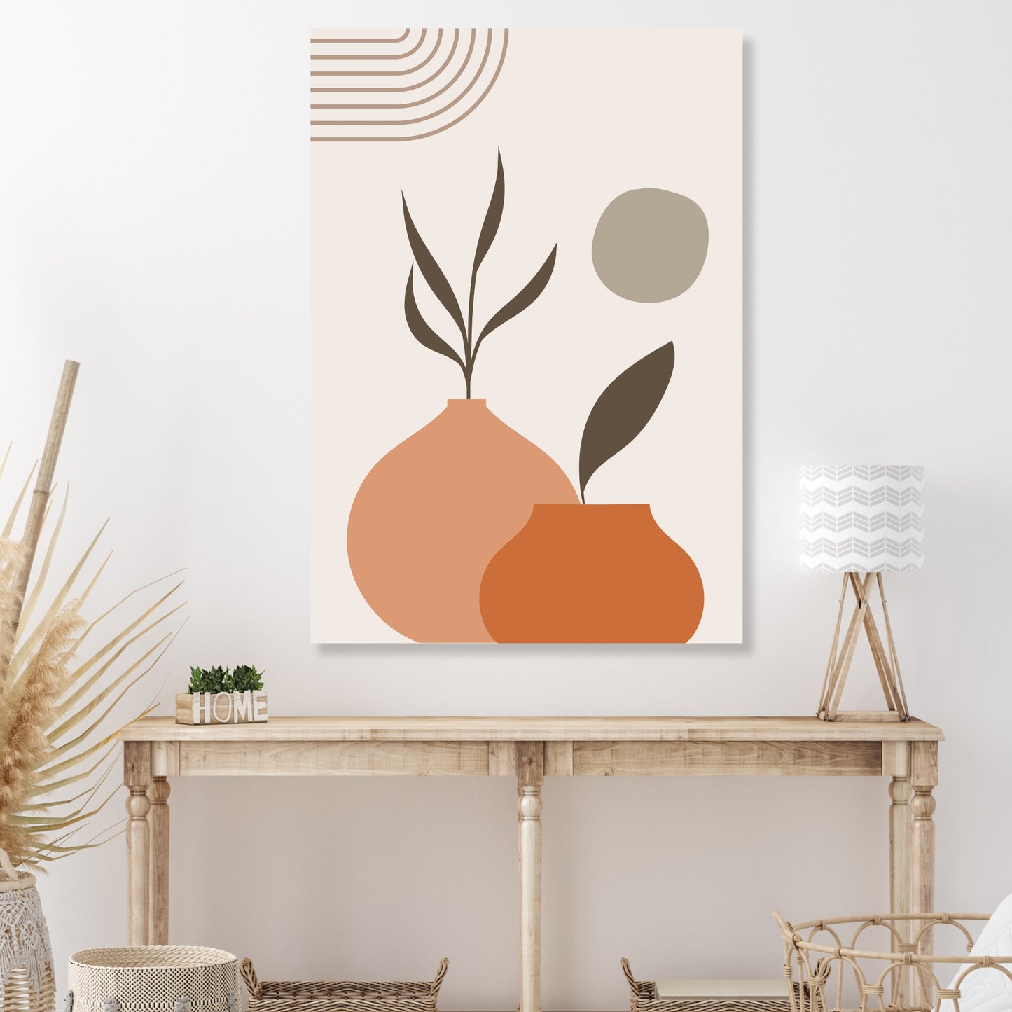 Tranquil Tropics Boho Wall Art Canvas Print