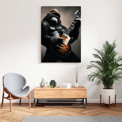 Gorilla Rock Wall Art Canvas Print